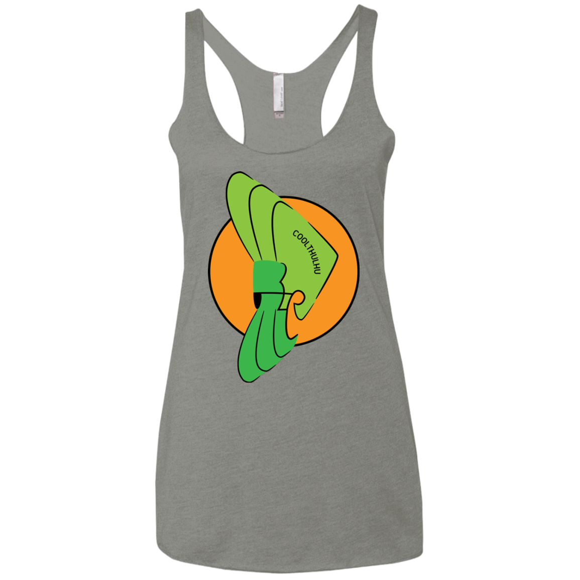 T-Shirts Venetian Grey / X-Small Coolthulhu Women's Triblend Racerback Tank