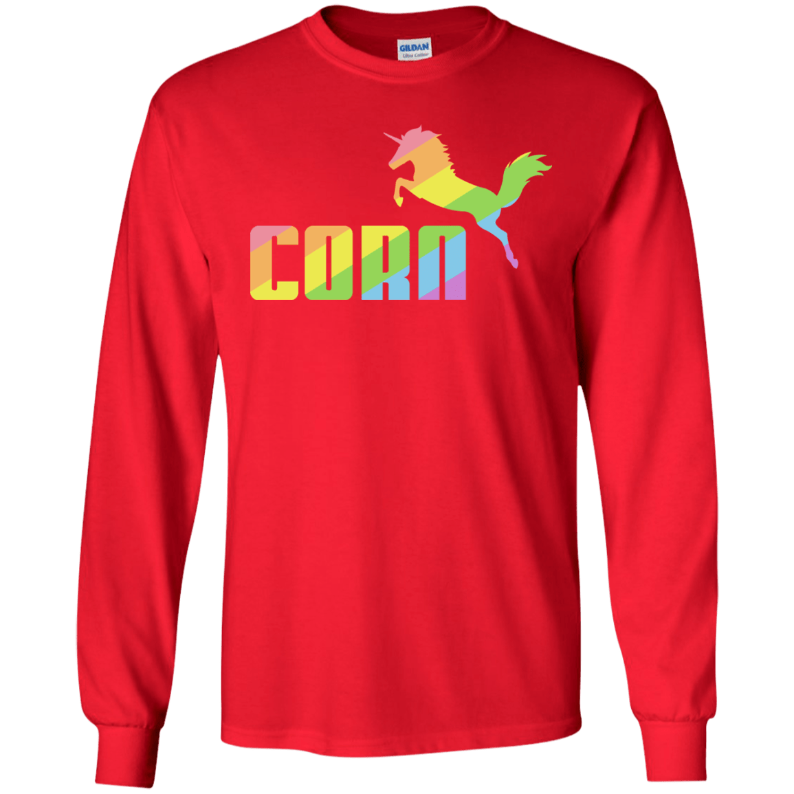 T-Shirts Red / S Corn Men's Long Sleeve T-Shirt