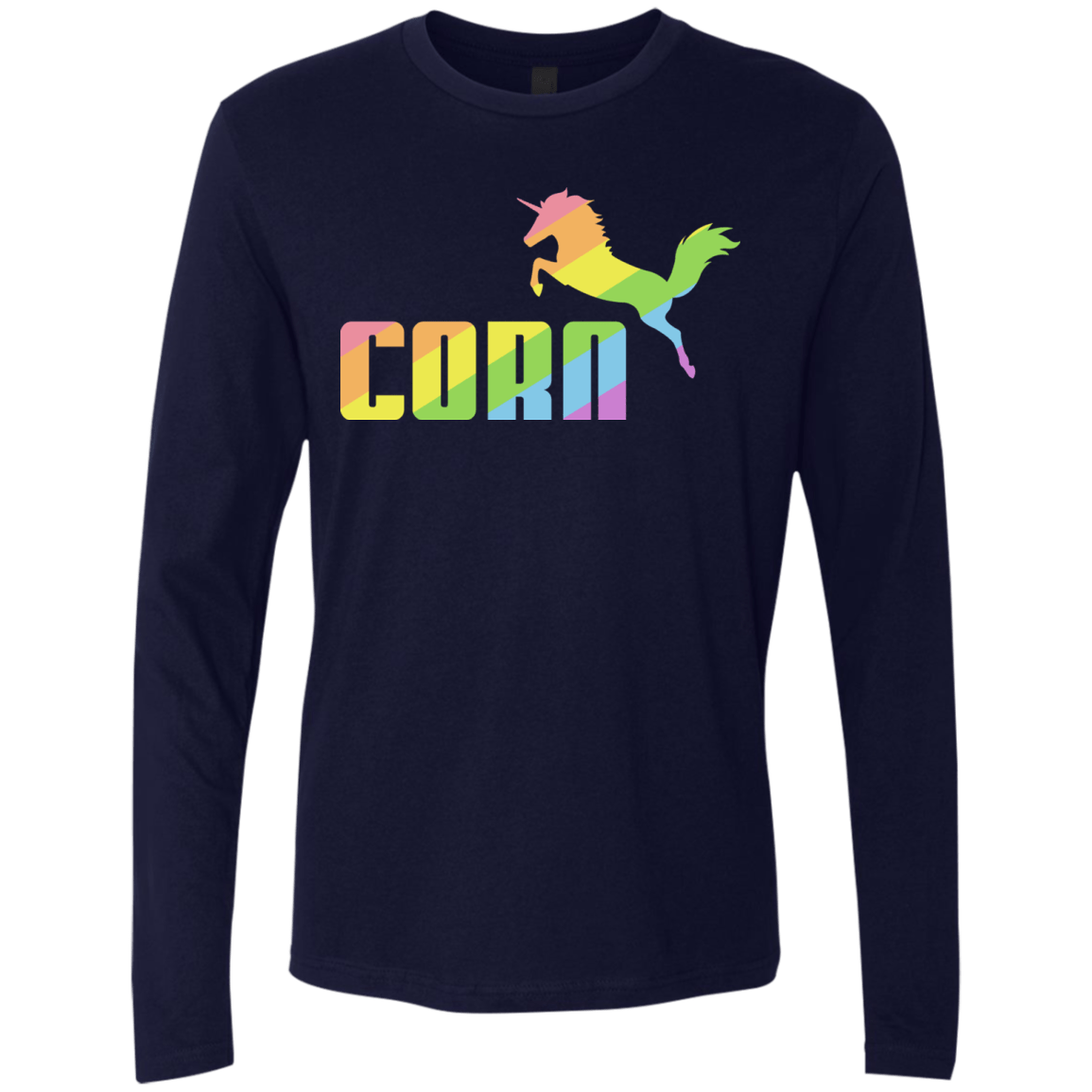 T-Shirts Midnight Navy / S Corn Men's Premium Long Sleeve