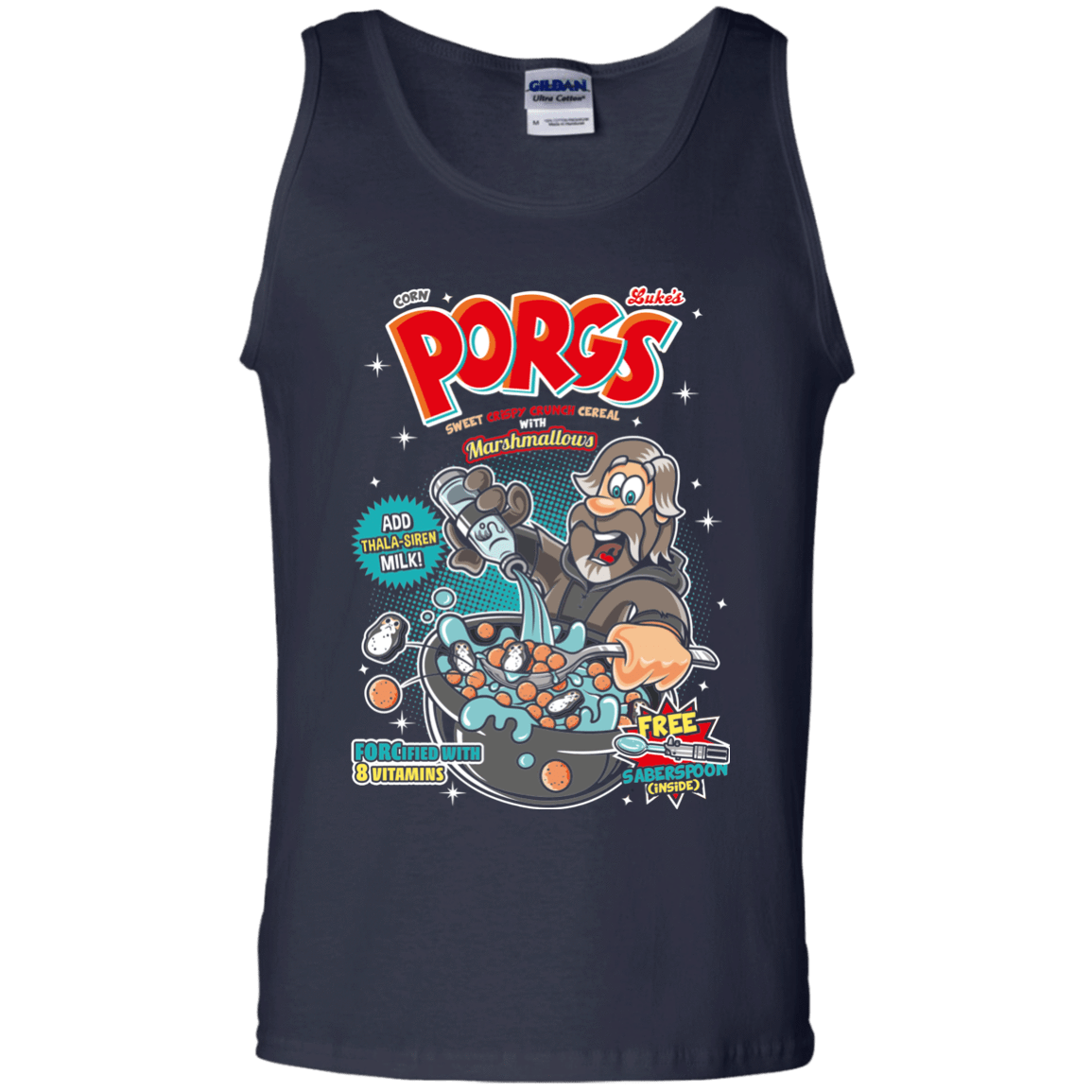 T-Shirts Navy / S Corn Porgs Men's Tank Top