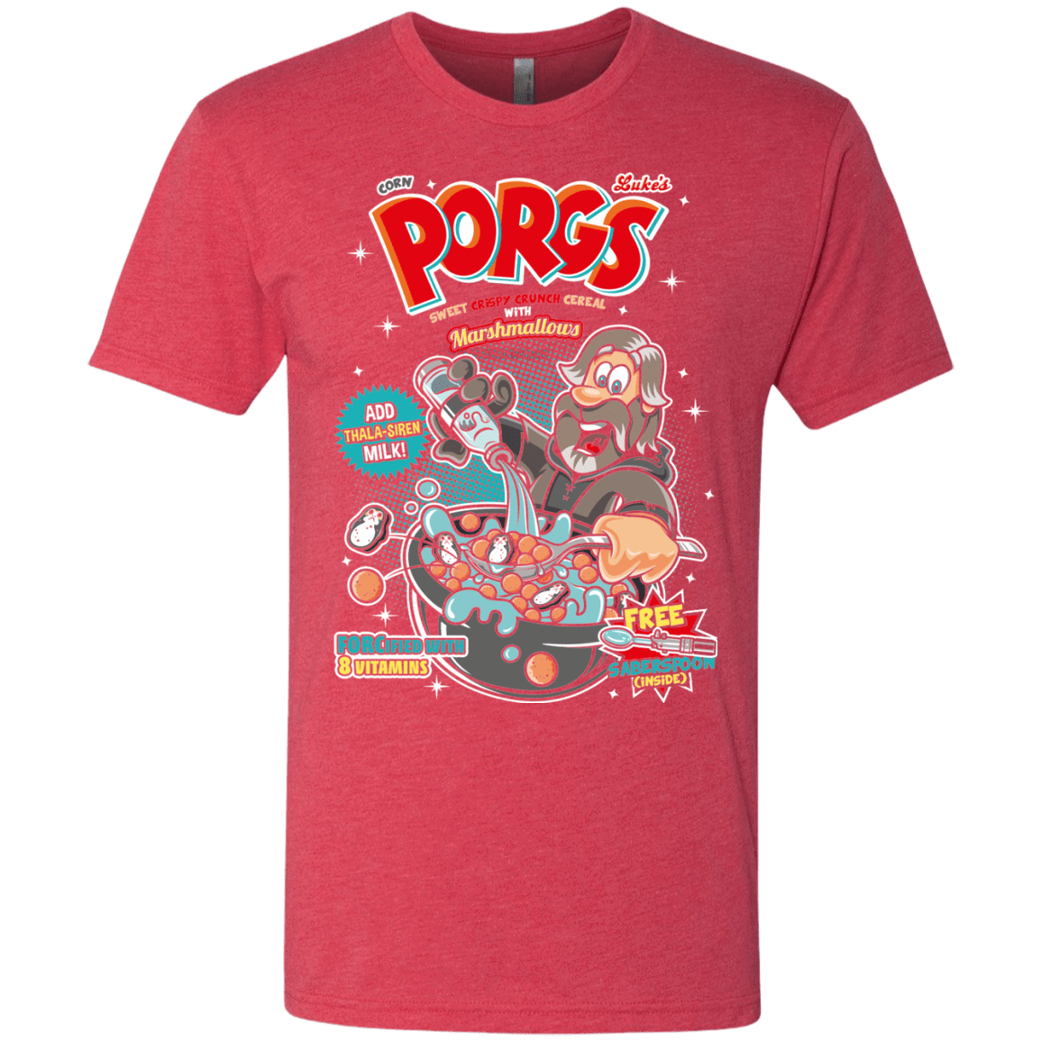 T-Shirts Vintage Red / S Corn Porgs Men's Triblend T-Shirt