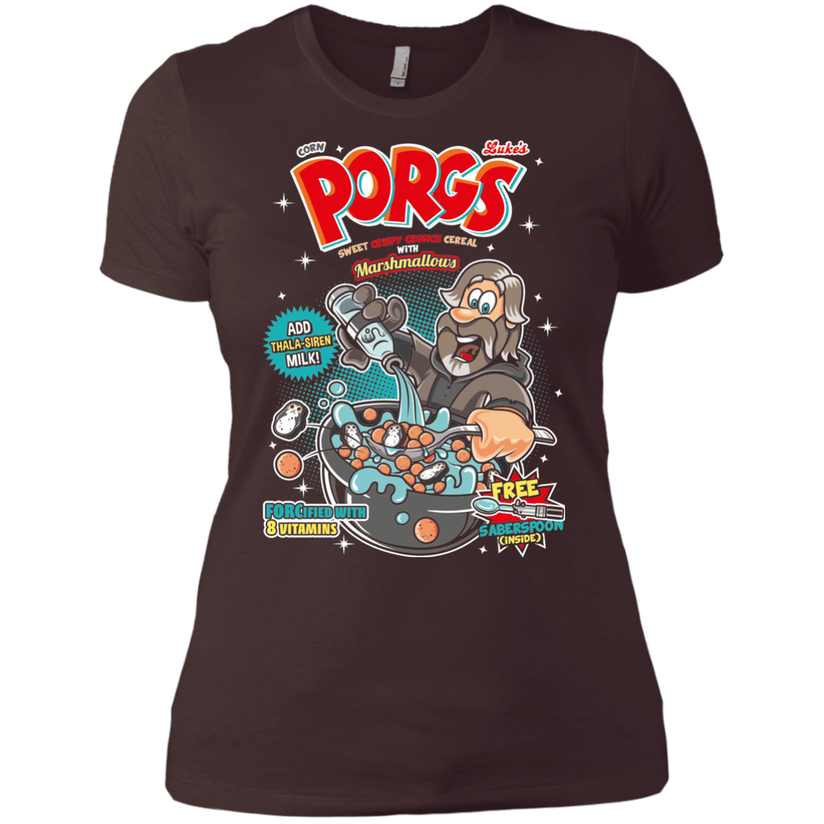 T-Shirts Dark Chocolate / X-Small Corn Porgs Women's Premium T-Shirt