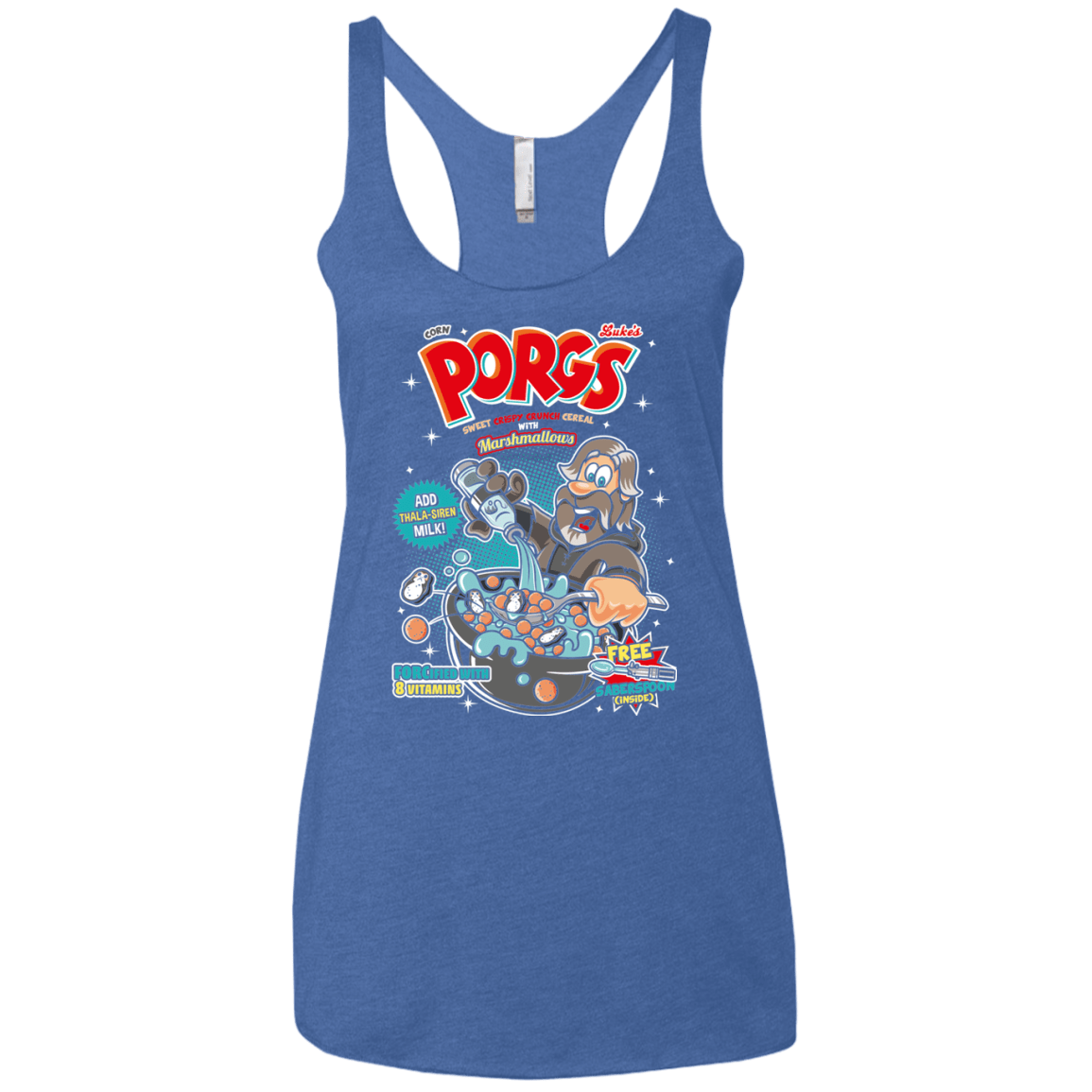 Corn Porgs Women's Triblend Racerback Tank