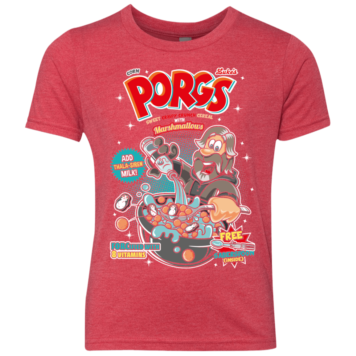 T-Shirts Vintage Red / YXS Corn Porgs Youth Triblend T-Shirt