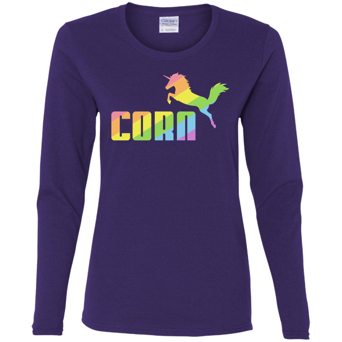 T-Shirts Purple / S Corn Women's Long Sleeve T-Shirt