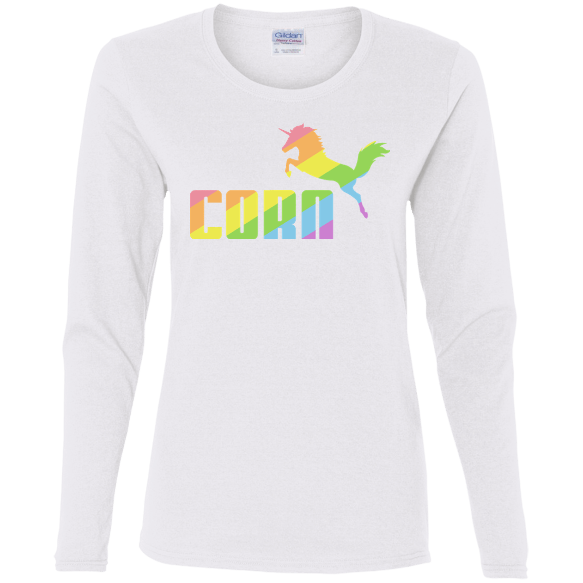 T-Shirts White / S Corn Women's Long Sleeve T-Shirt