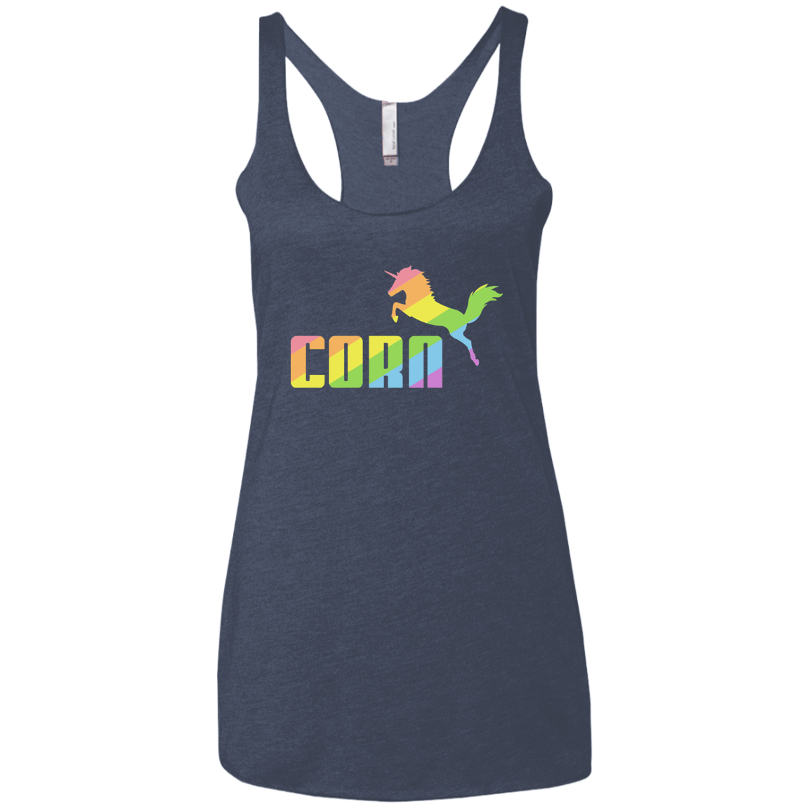 T-Shirts Vintage Navy / X-Small Corn Women's Triblend Racerback Tank