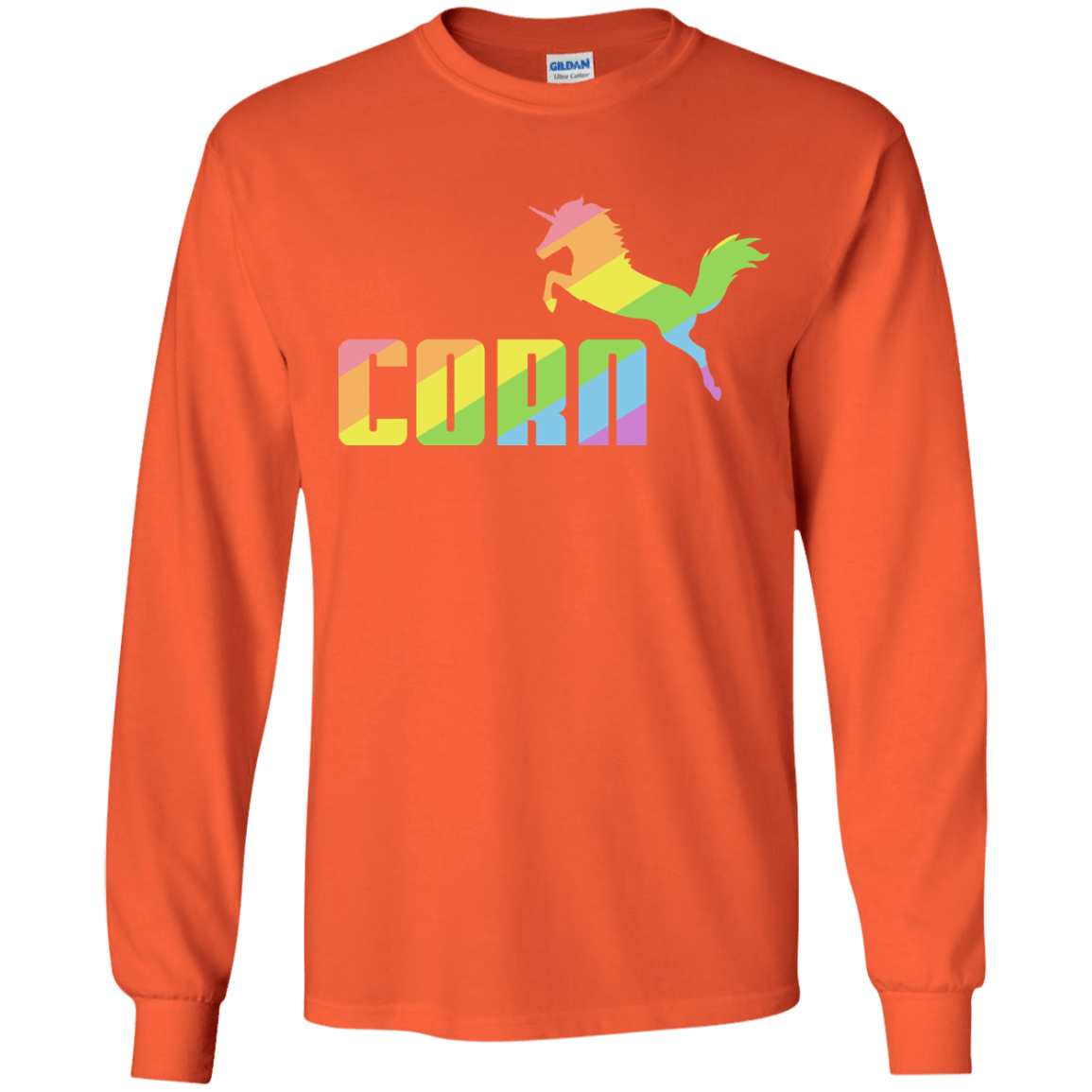 T-Shirts Orange / YS Corn Youth Long Sleeve T-Shirt