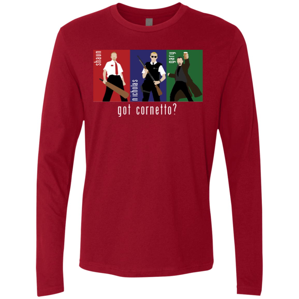 T-Shirts Cardinal / Small Cornetto Men's Premium Long Sleeve