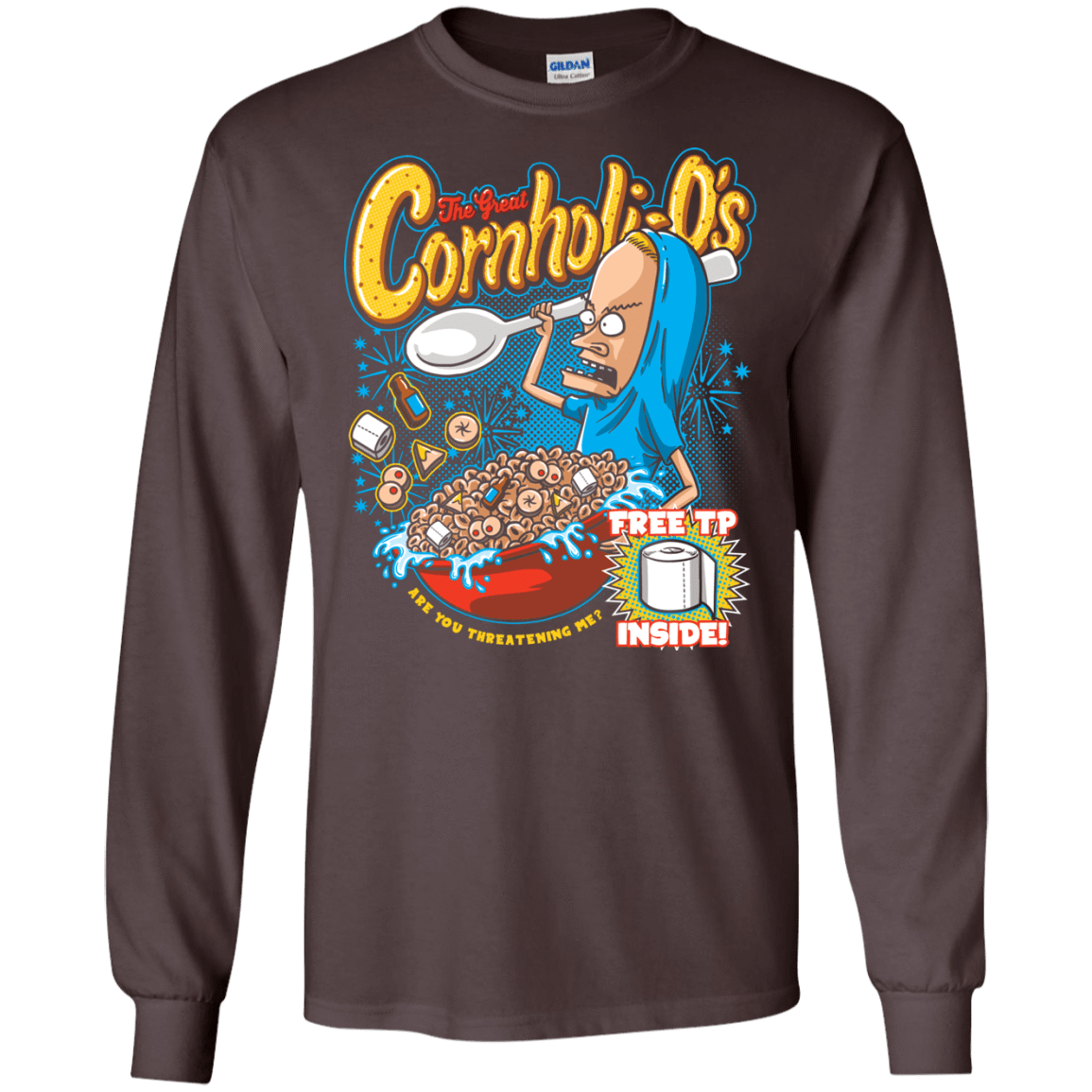 T-Shirts Dark Chocolate / S Cornholi-O's Men's Long Sleeve T-Shirt