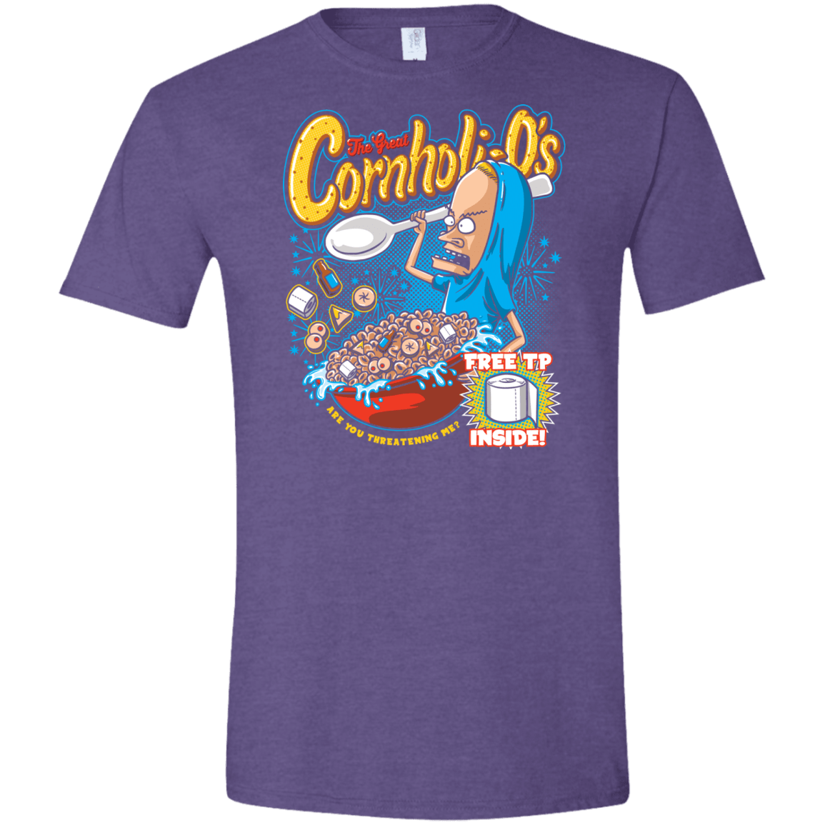 T-Shirts Heather Purple / S Cornholi-O's Men's Semi-Fitted Softstyle