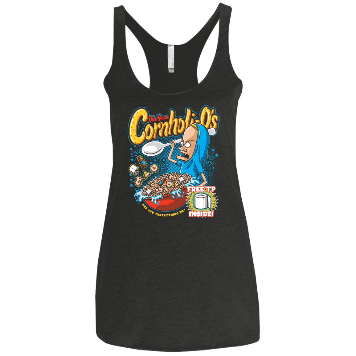 T-Shirts Vintage Black / X-Small Cornholi-O's Women's Triblend Racerback Tank