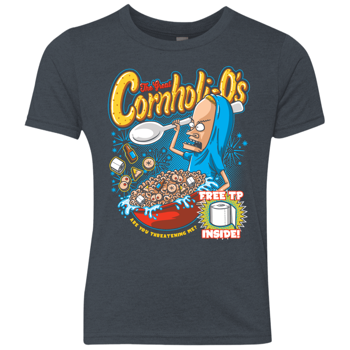 T-Shirts Vintage Navy / YXS Cornholi-O's Youth Triblend T-Shirt