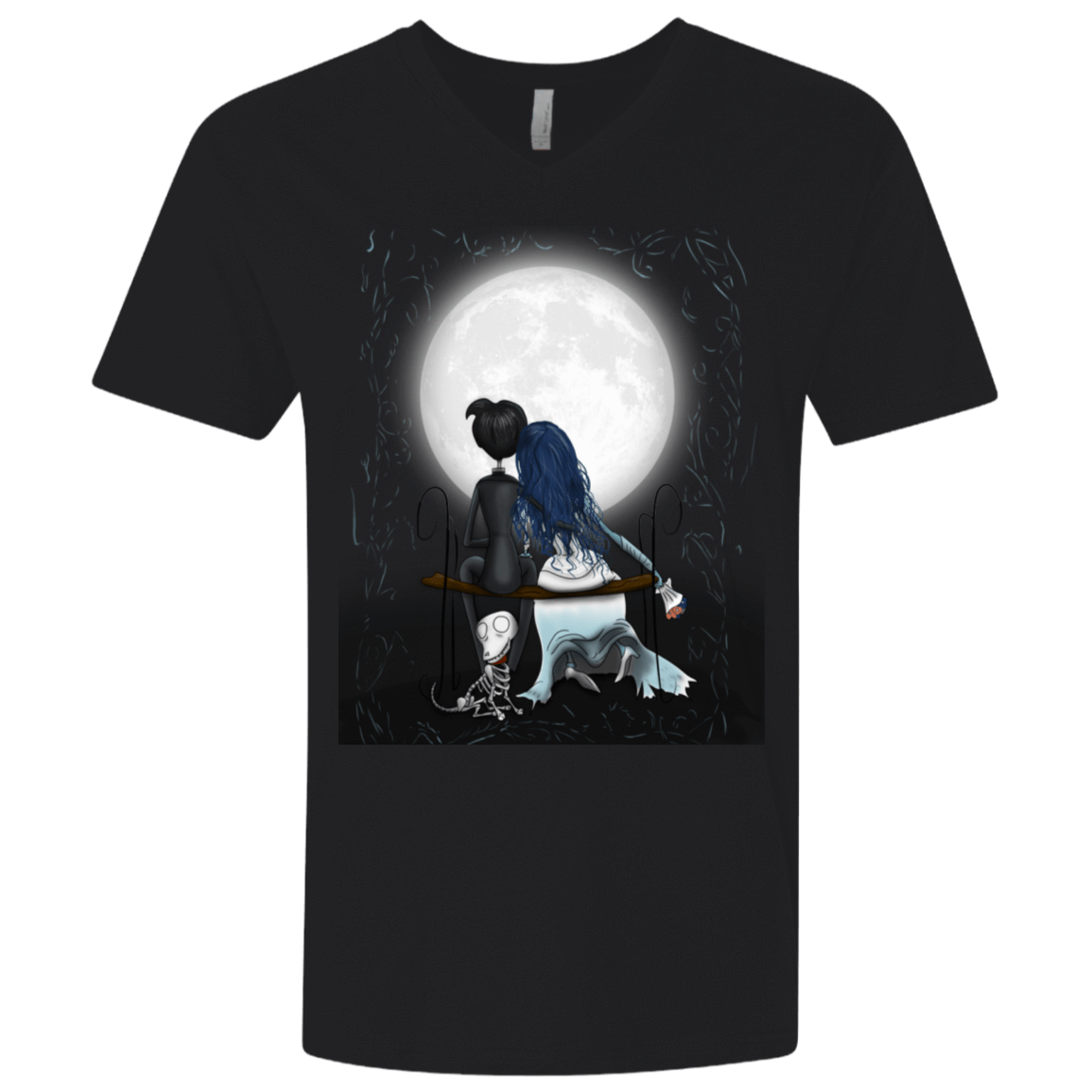 T-Shirts Black / X-Small Corpse Bride Love Men's Premium V-Neck