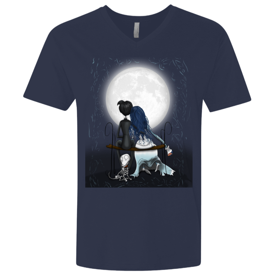 T-Shirts Midnight Navy / X-Small Corpse Bride Love Men's Premium V-Neck
