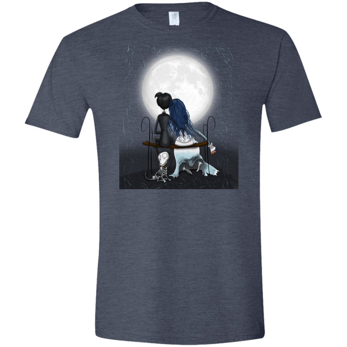 T-Shirts Heather Navy / S Corpse Bride Love Men's Semi-Fitted Softstyle