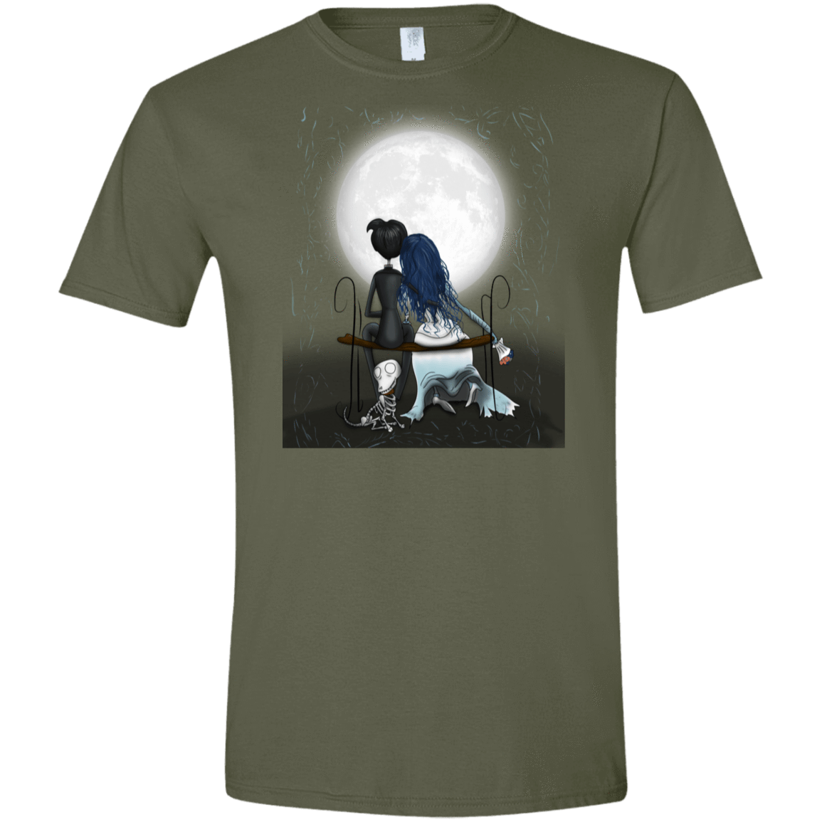 T-Shirts Military Green / S Corpse Bride Love Men's Semi-Fitted Softstyle