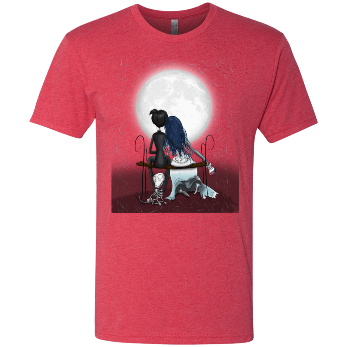 T-Shirts Vintage Red / S Corpse Bride Love Men's Triblend T-Shirt