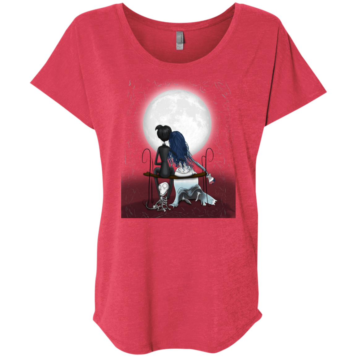T-Shirts Vintage Red / X-Small Corpse Bride Love Triblend Dolman Sleeve