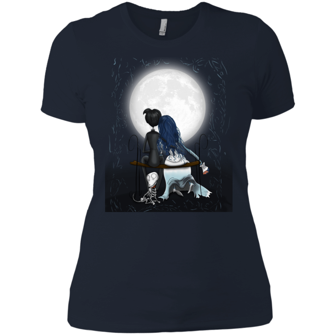 T-Shirts Midnight Navy / X-Small Corpse Bride Love Women's Premium T-Shirt