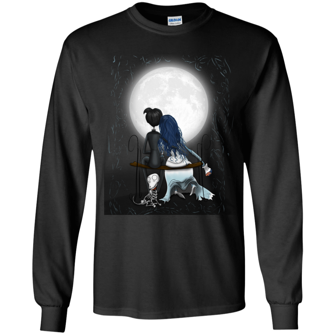 T-Shirts Black / YS Corpse Bride Love Youth Long Sleeve T-Shirt