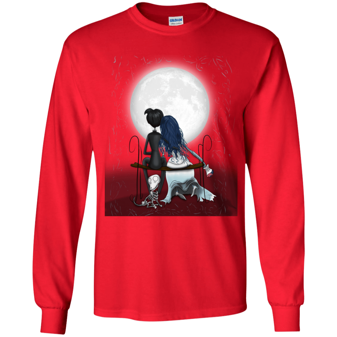 T-Shirts Red / YS Corpse Bride Love Youth Long Sleeve T-Shirt