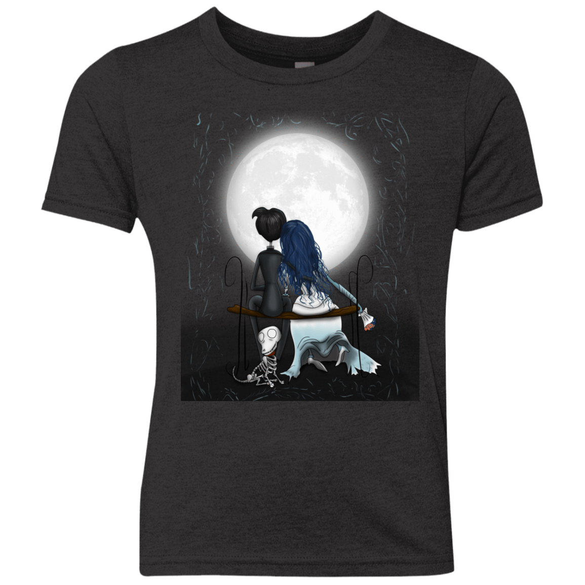 T-Shirts Vintage Black / YXS Corpse Bride Love Youth Triblend T-Shirt