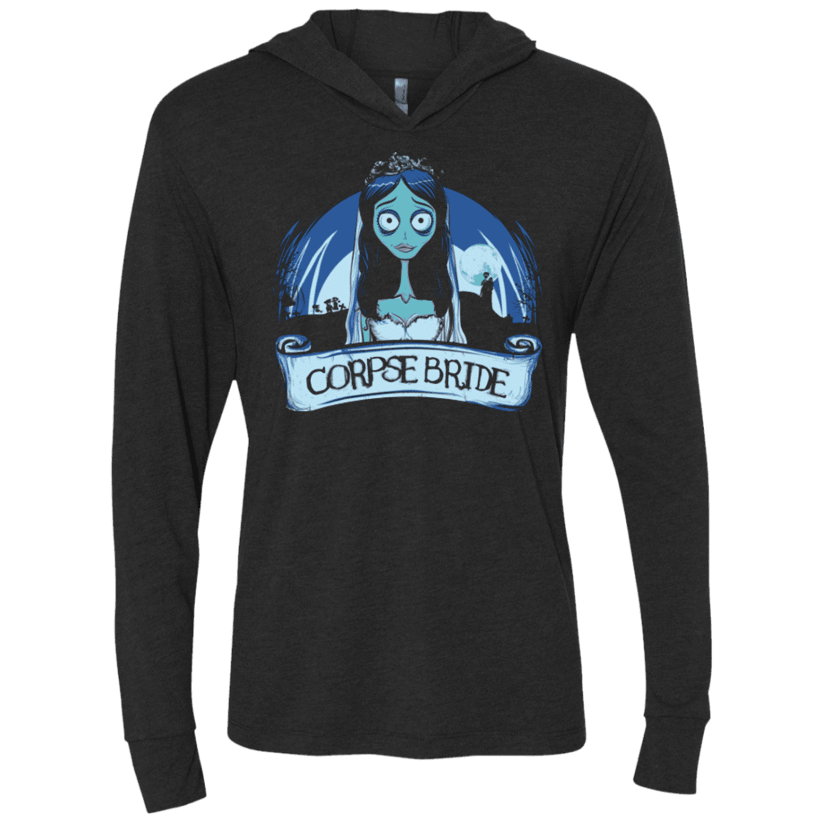 T-Shirts Vintage Black / X-Small Corpse Bride Triblend Long Sleeve Hoodie Tee