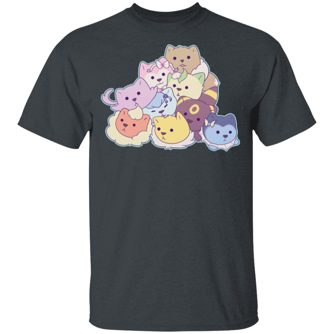 T-Shirts Dark Heather / YXS Cosplay Kitties Youth T-Shirt