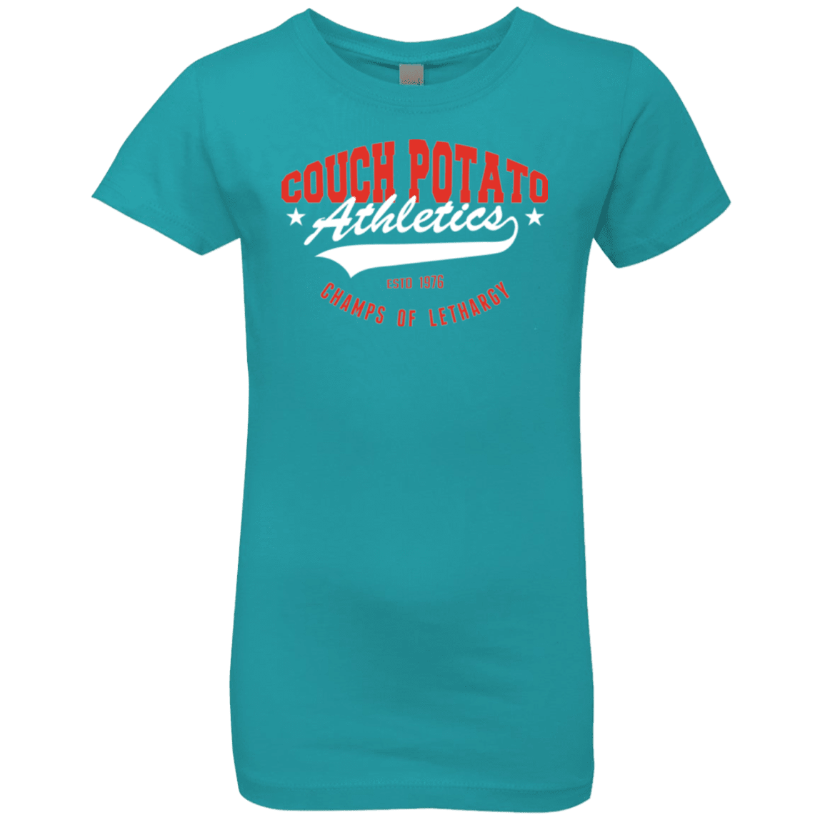 T-Shirts Tahiti Blue / YXS Couch Potato Girls Premium T-Shirt