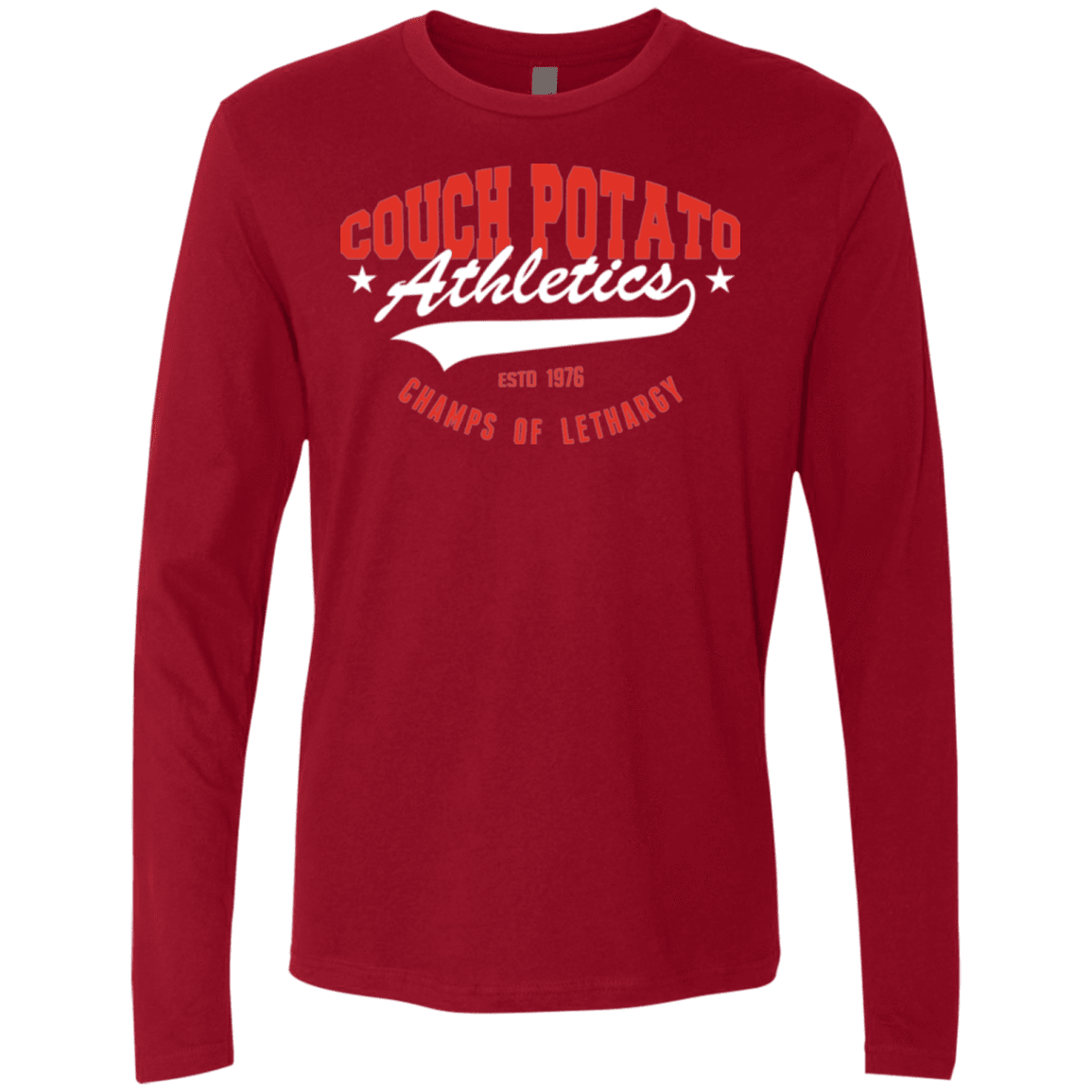 T-Shirts Cardinal / Small Couch Potato Men's Premium Long Sleeve