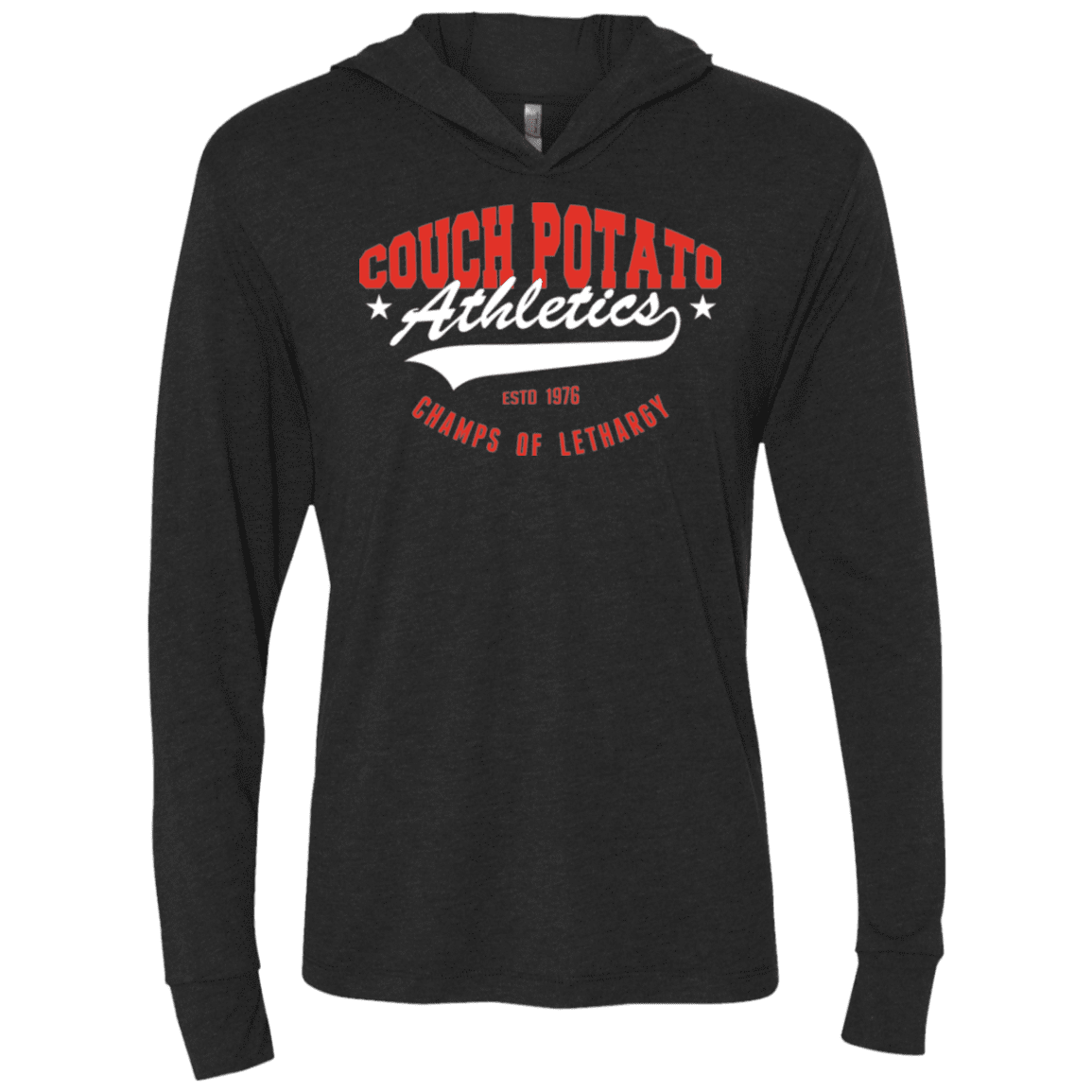 T-Shirts Vintage Black / X-Small Couch Potato Triblend Long Sleeve Hoodie Tee