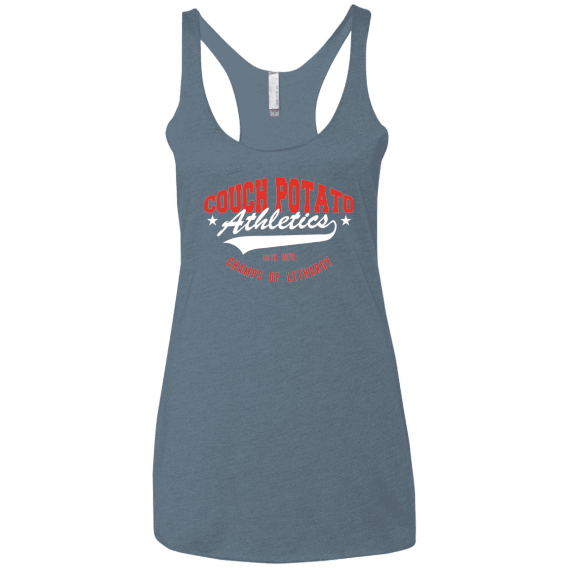 T-Shirts Indigo / X-Small Couch Potato Women's Triblend Racerback Tank