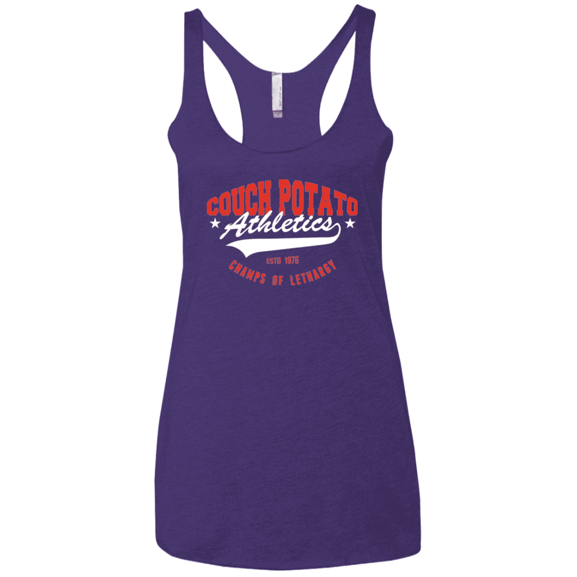 T-Shirts Purple / X-Small Couch Potato Women's Triblend Racerback Tank