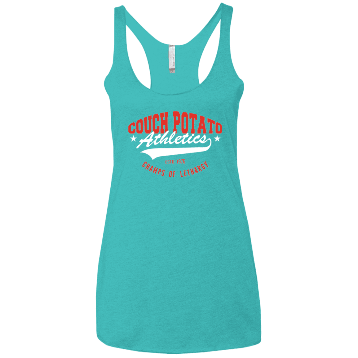 T-Shirts Tahiti Blue / X-Small Couch Potato Women's Triblend Racerback Tank