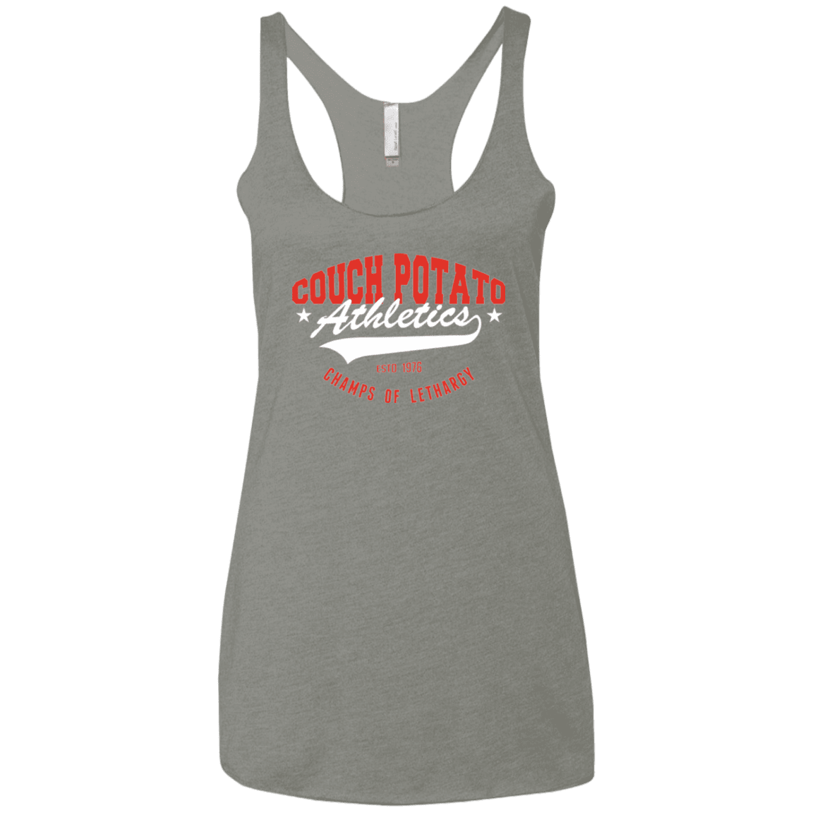 T-Shirts Venetian Grey / X-Small Couch Potato Women's Triblend Racerback Tank