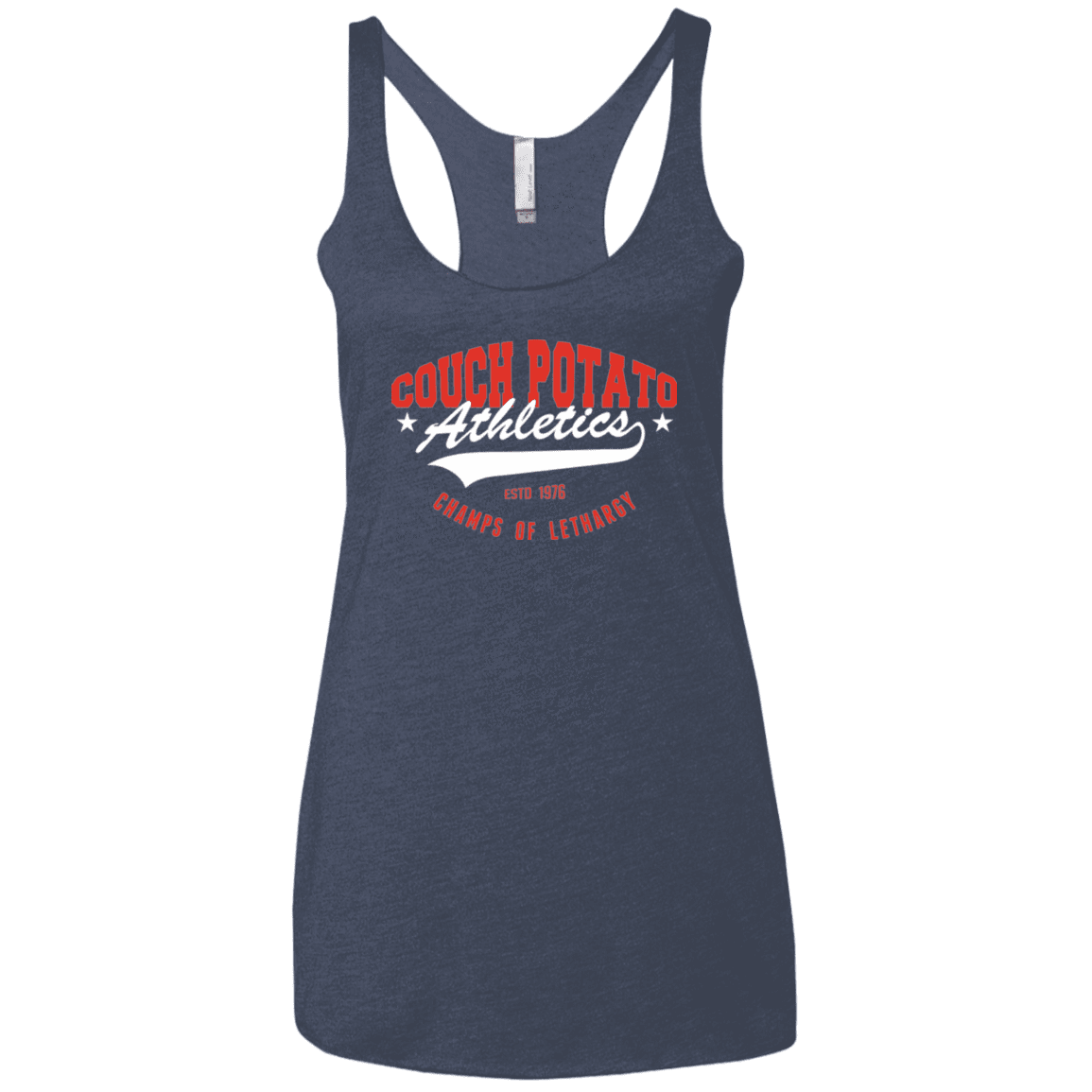 T-Shirts Vintage Navy / X-Small Couch Potato Women's Triblend Racerback Tank