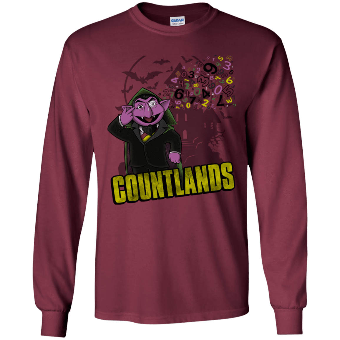 T-Shirts Maroon / S COUNTLANDS Men's Long Sleeve T-Shirt