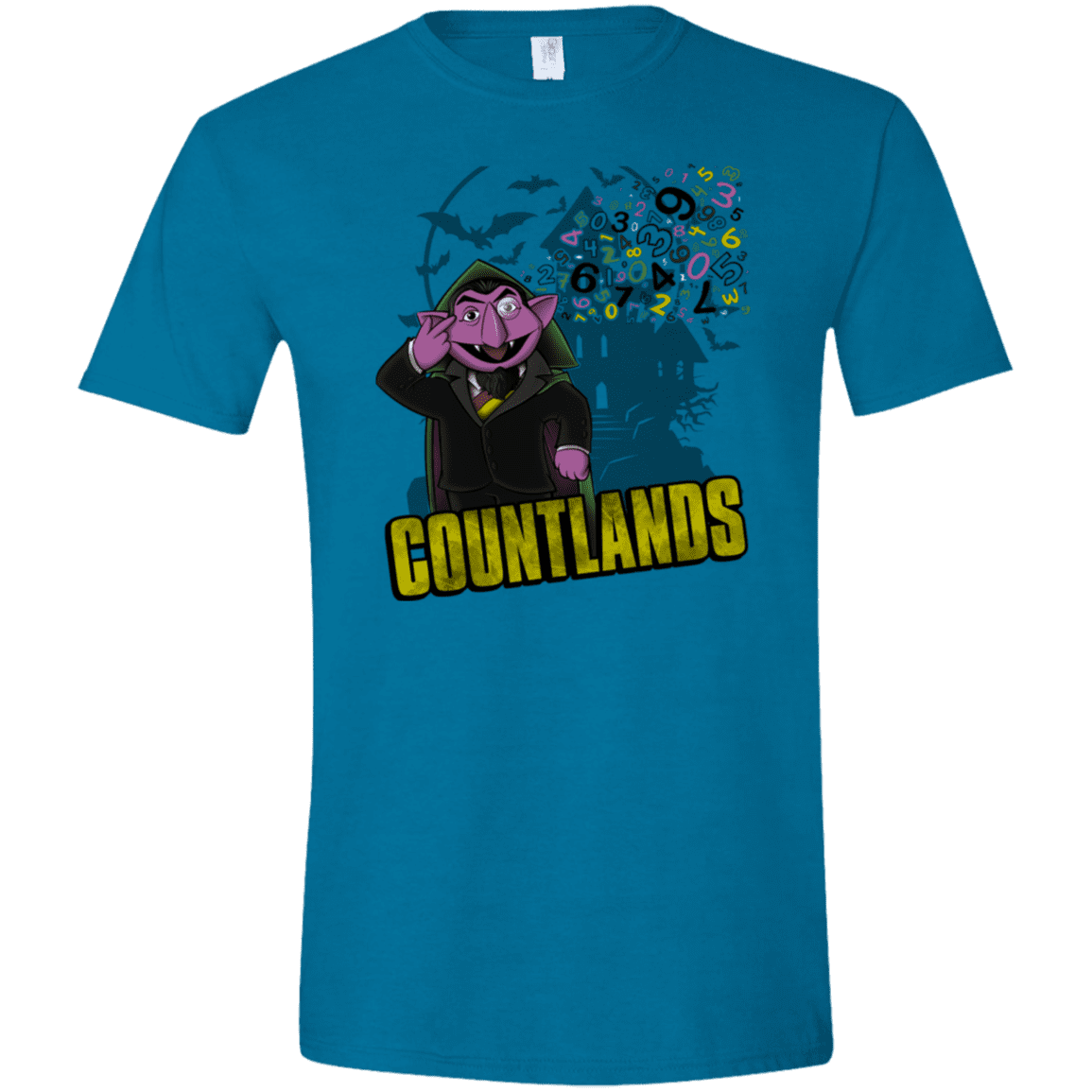 T-Shirts Antique Sapphire / S COUNTLANDS Men's Semi-Fitted Softstyle