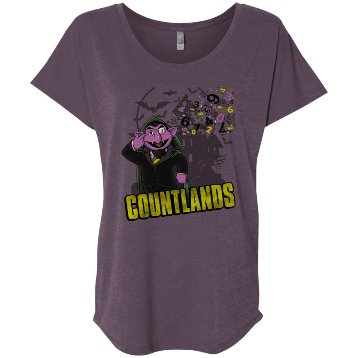 T-Shirts Vintage Purple / X-Small COUNTLANDS Triblend Dolman Sleeve