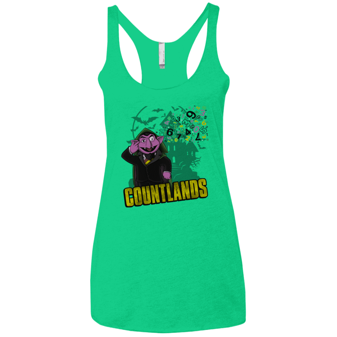 T-Shirts Envy / X-Small COUNTLANDS Women's Triblend Racerback Tank