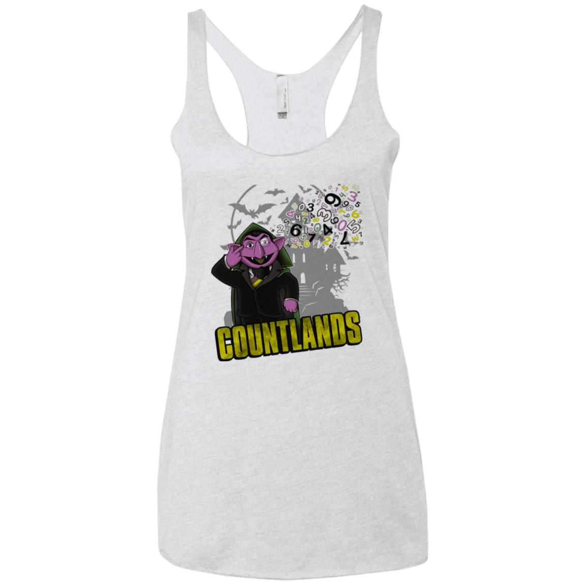 T-Shirts Heather White / X-Small COUNTLANDS Women's Triblend Racerback Tank