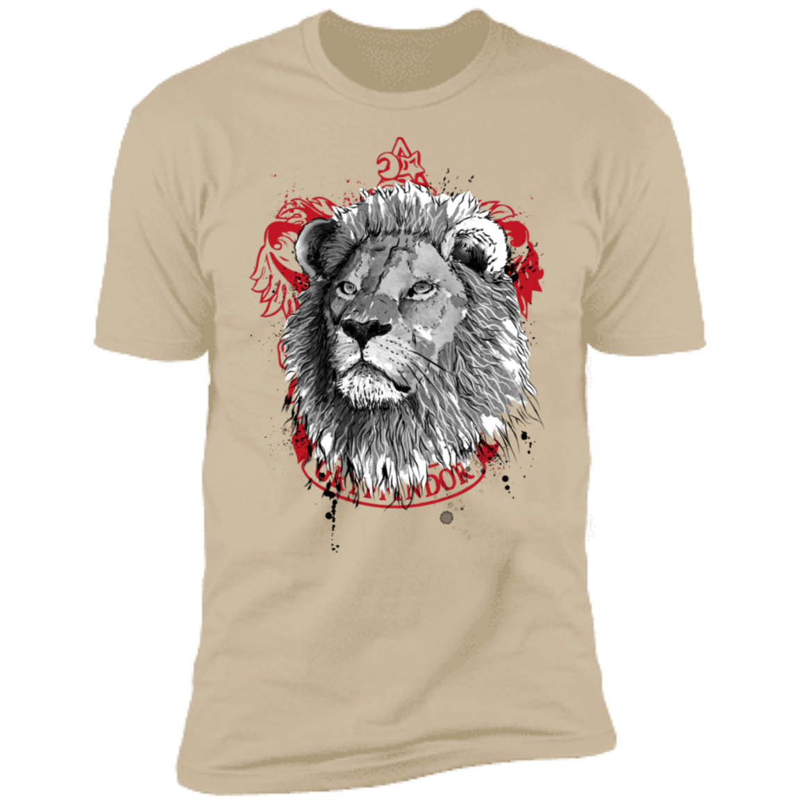 T-Shirts Sand / S Courage and Determination sumi-e Men's Premium T-Shirt