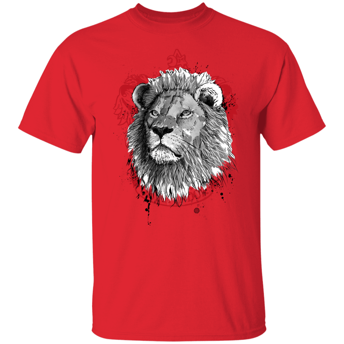 T-Shirts Red / S Courage and Determination sumi-e T-Shirt