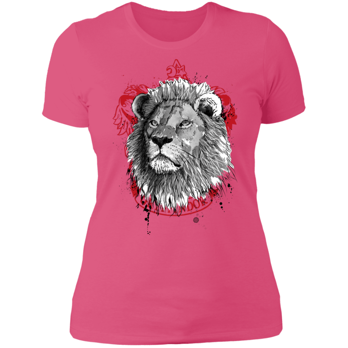T-Shirts Hot Pink / S Courage and Determination sumi-e Women's Premium T-Shirt