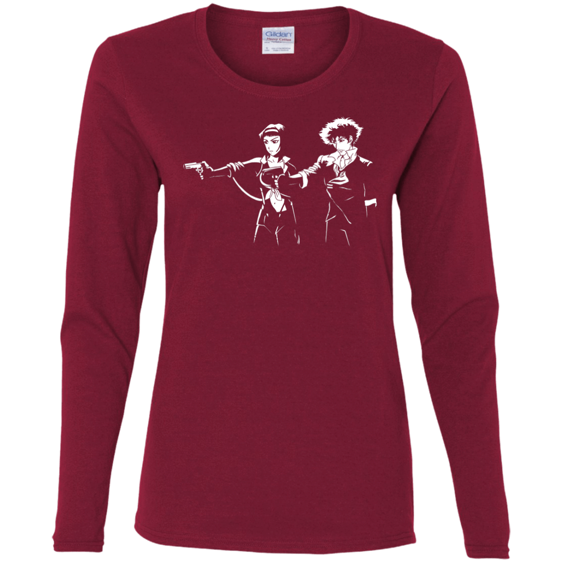 T-Shirts Cardinal / S Cowboy Fiction Women's Long Sleeve T-Shirt