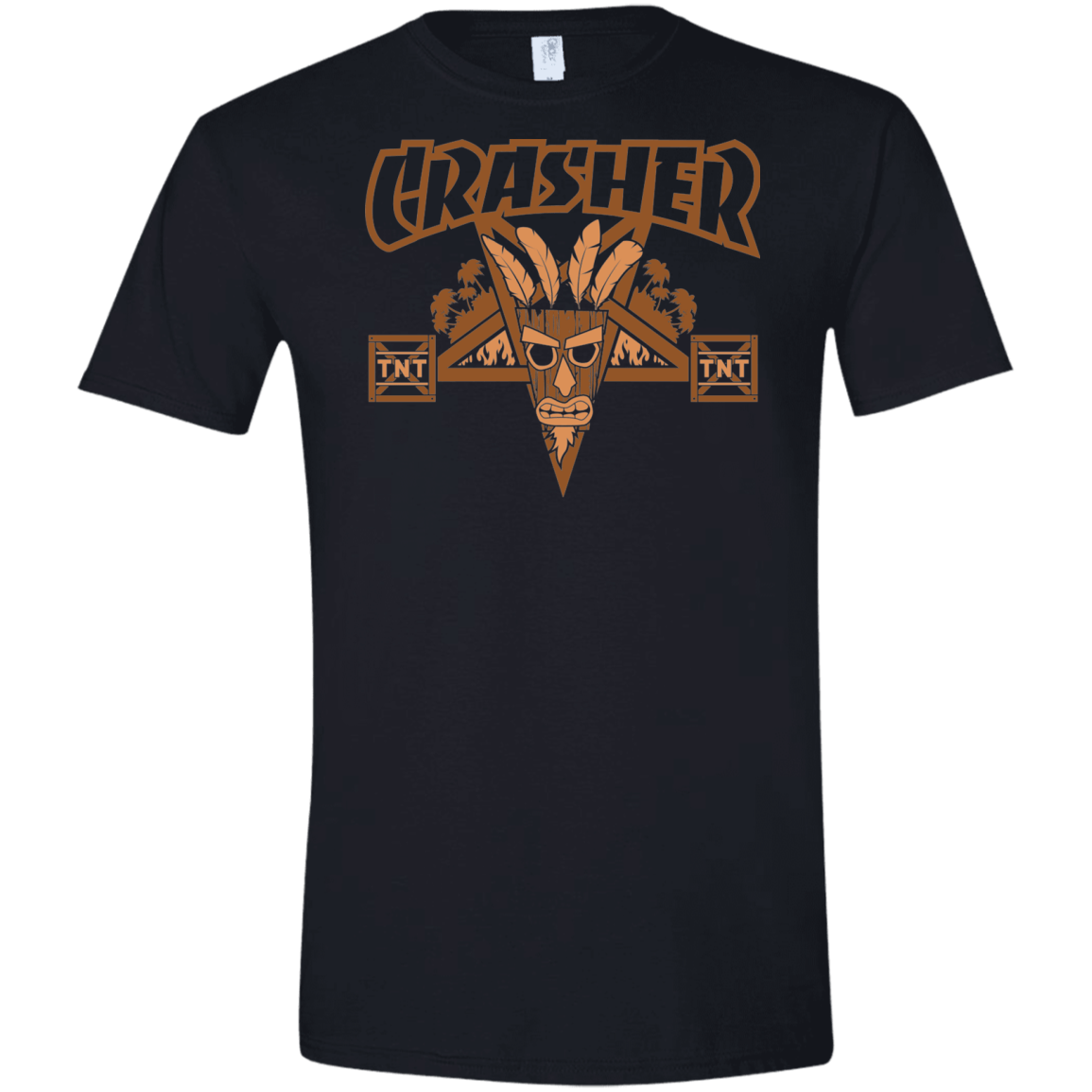 T-Shirts Black / X-Small CRASHER Men's Semi-Fitted Softstyle