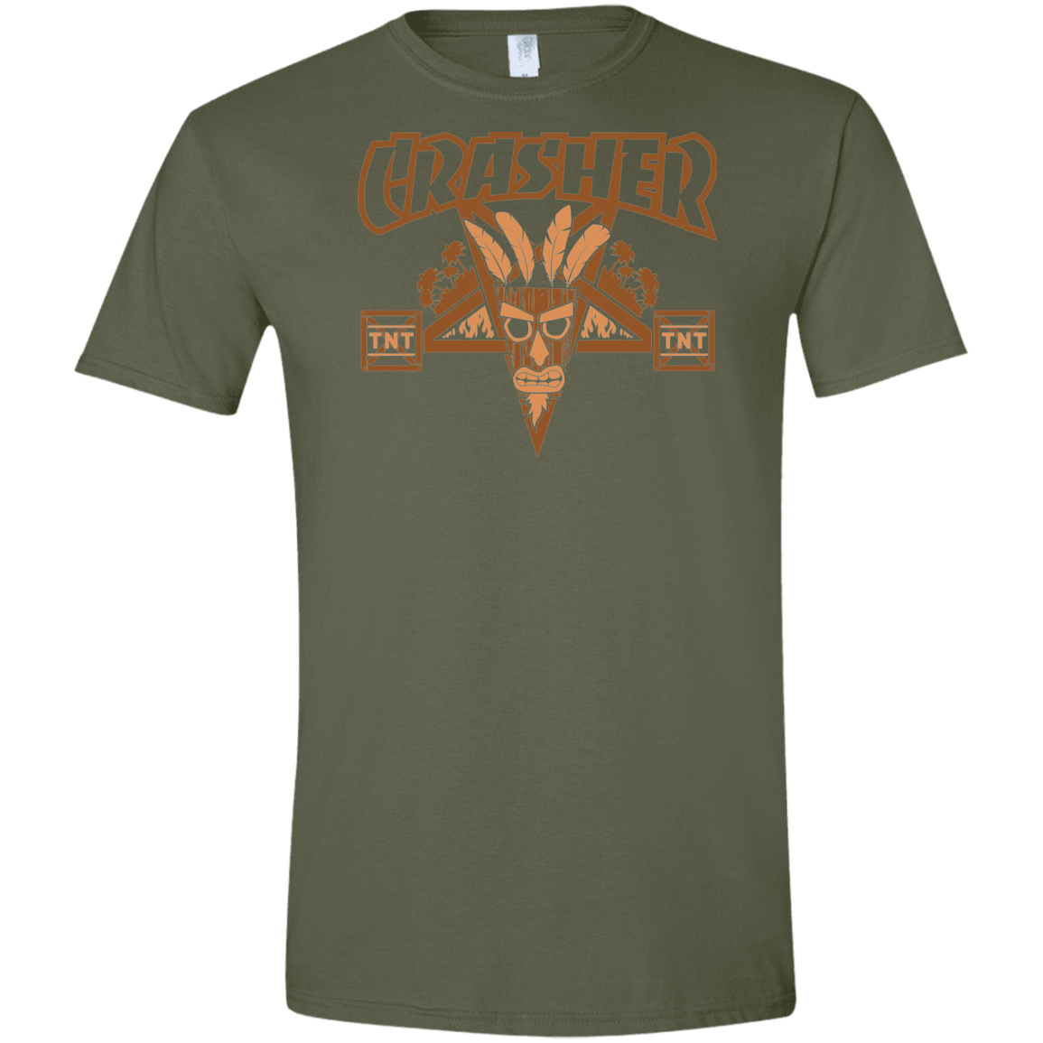T-Shirts Military Green / S CRASHER Men's Semi-Fitted Softstyle