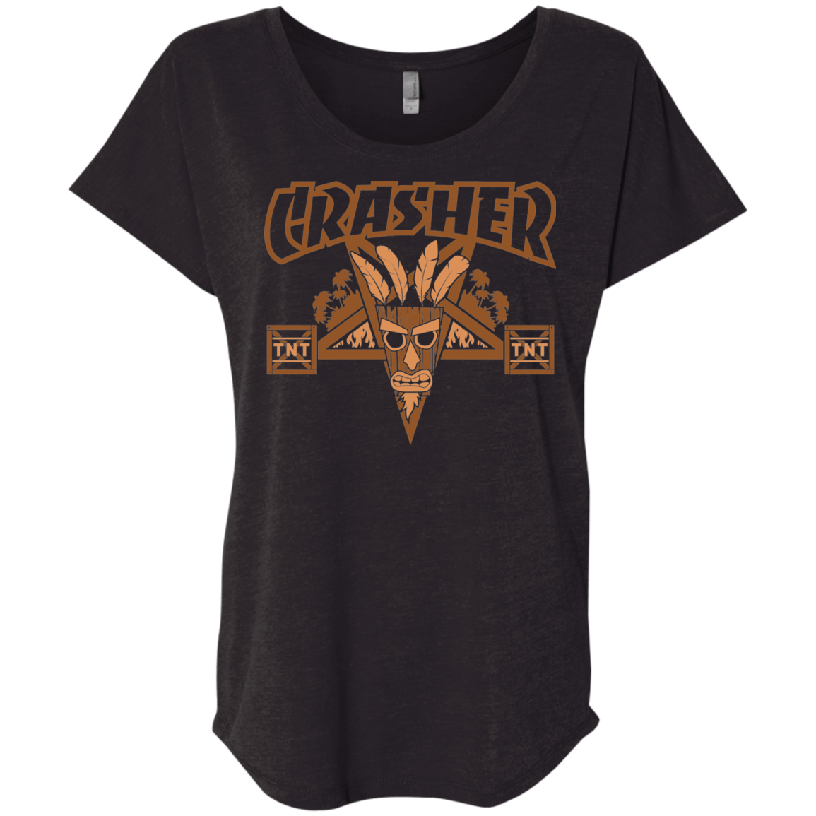 T-Shirts Vintage Black / X-Small CRASHER Triblend Dolman Sleeve
