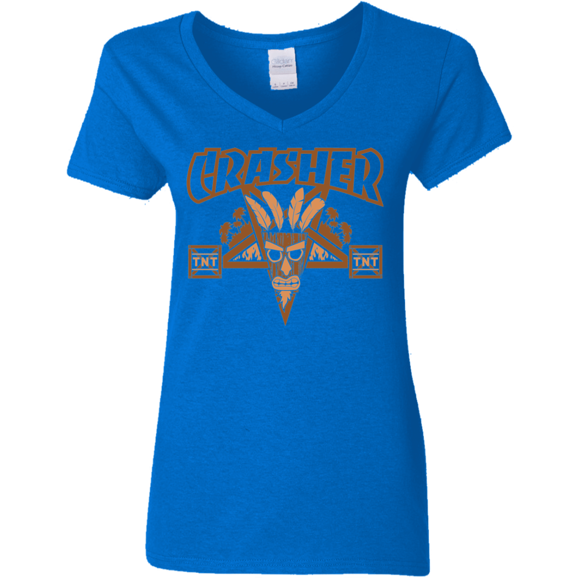 T-Shirts Royal / S CRASHER Women's V-Neck T-Shirt